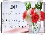 Bukiet kwiatów, Kalendarz, 2017
