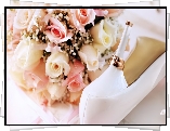 Bukiet, Róż, Szpilki, Obrączki