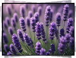 Lawenda, Kwiaty, Fioletowe, Grafika
