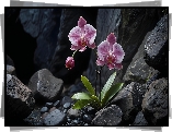 Kamienie, Orchidea, Storczyk