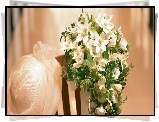 Ślubny, Bukiet, Krzesło, Kapelusz