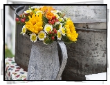 Bukiet, Kwiaty, Dzban