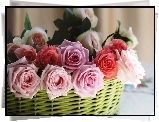 Bukiet, Róż, Kosz
