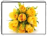 Żółte, Róże, Wiązanka