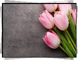 Wiązanka, Różowe, Tulipany