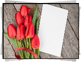 Kwiaty, Tulipany, Kartka