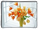 Pomarańczowe, Tulipany, Wazon