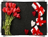 Tulipany, Serca, Prezenty, Walentynki