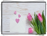 Tulipany, Koperta, Serduszka, Walentynki
